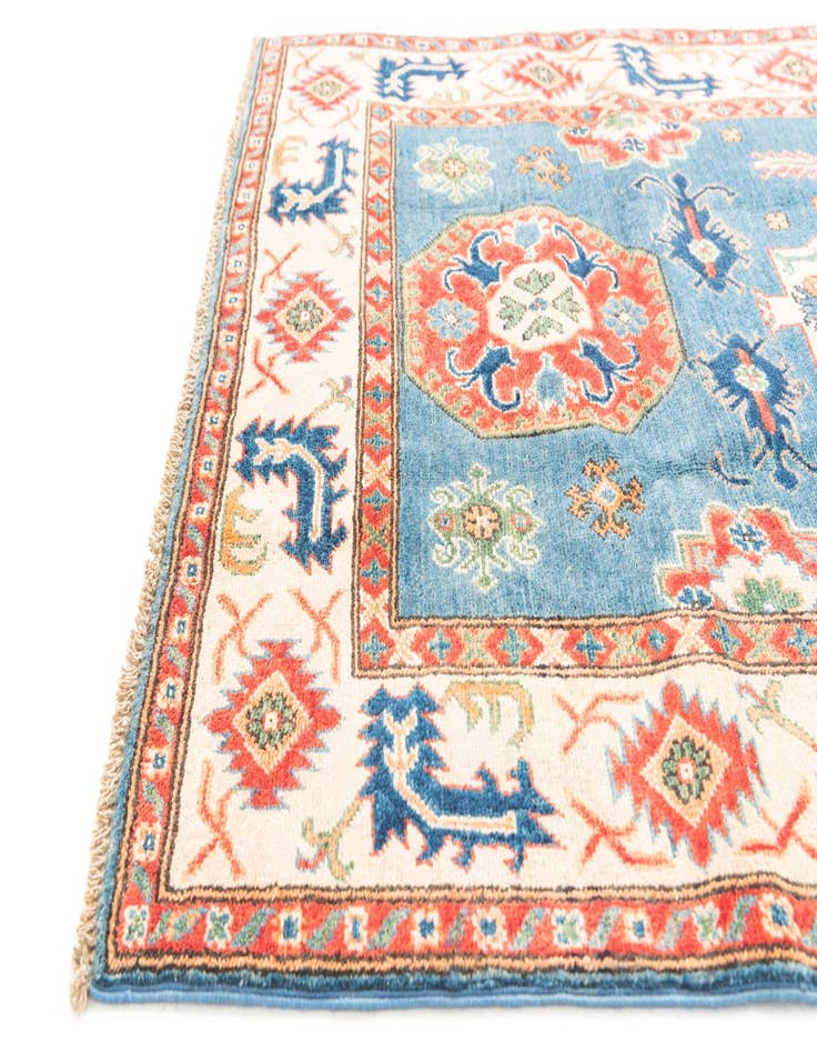 Detail image of  4' x 6' 1  Hand Knotted Kazak Rug