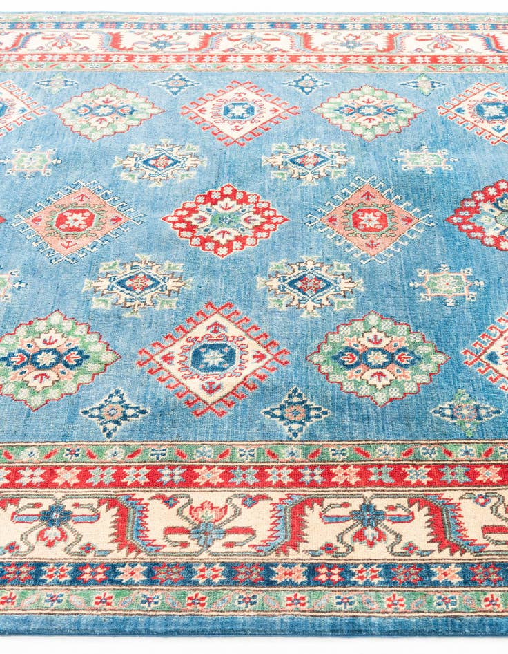 Detail image of  6' x 8' 10  Hand Knotted Kazak Rug