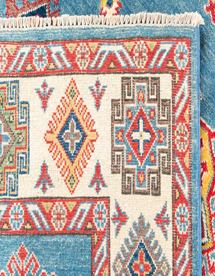 Detail image of  5' 7 x 7' 10  Hand Knotted Kazak Rug