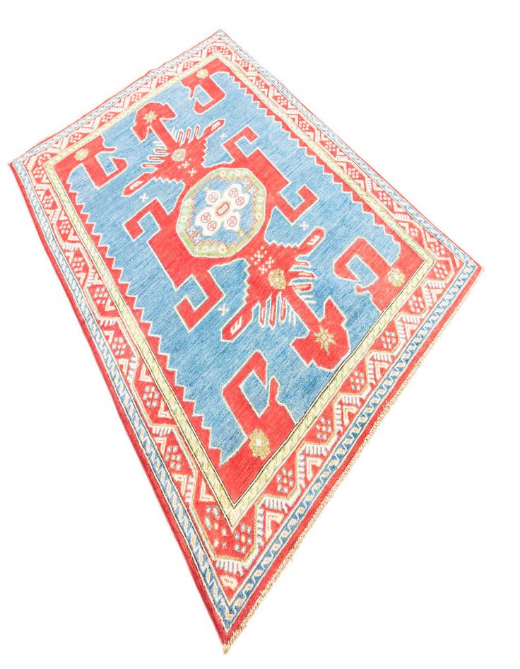 Detail image of  5' x 7'  Hand Knotted Kazak Rug