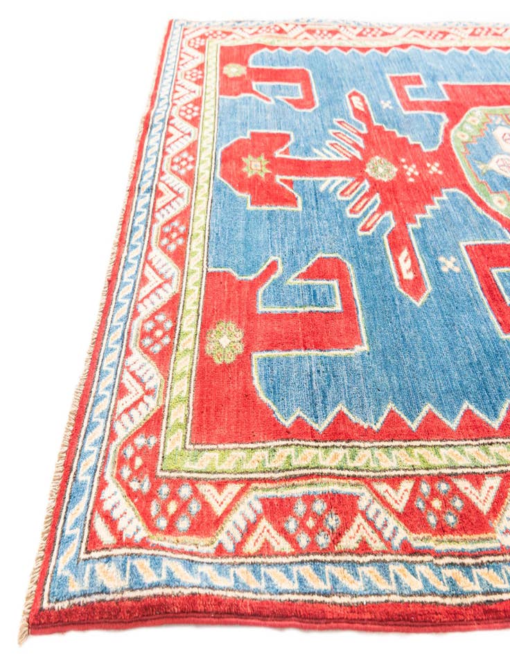 Detail image of  5' x 7'  Hand Knotted Kazak Rug