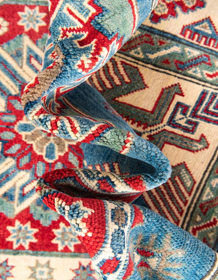 Detail image of  6' 1 x 8' 6  Hand Knotted Kazak Rug