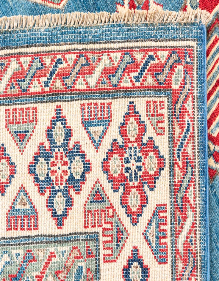 Detail image of  6' 1 x 8' 6  Hand Knotted Kazak Rug