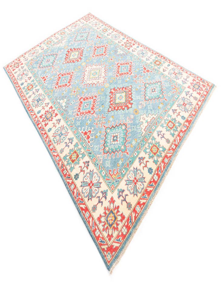 Detail image of  6' 8 x 10'  Hand Knotted Kazak Rug