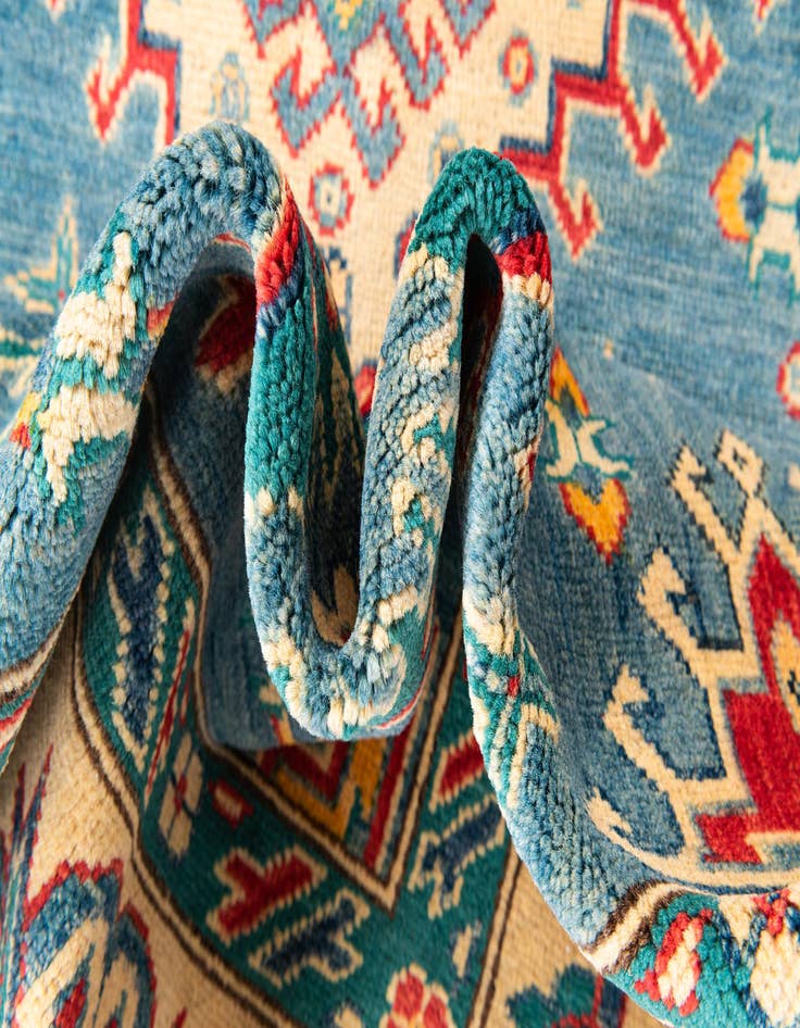 Detail image of  6' 8 x 10'  Hand Knotted Kazak Rug