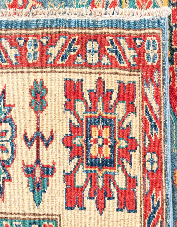Detail image of  6' 8 x 10'  Hand Knotted Kazak Rug