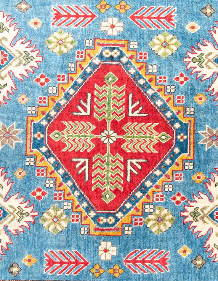 Detail image of  6' x 9' 2  Hand Knotted Kazak Rug
