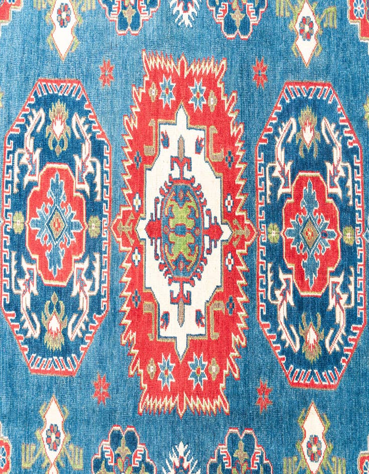 Detail image of  6' 1 x 9'  Hand Knotted Kazak Rug