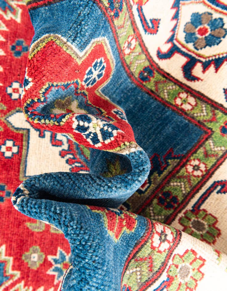 Detail image of  6' 1 x 9'  Hand Knotted Kazak Rug
