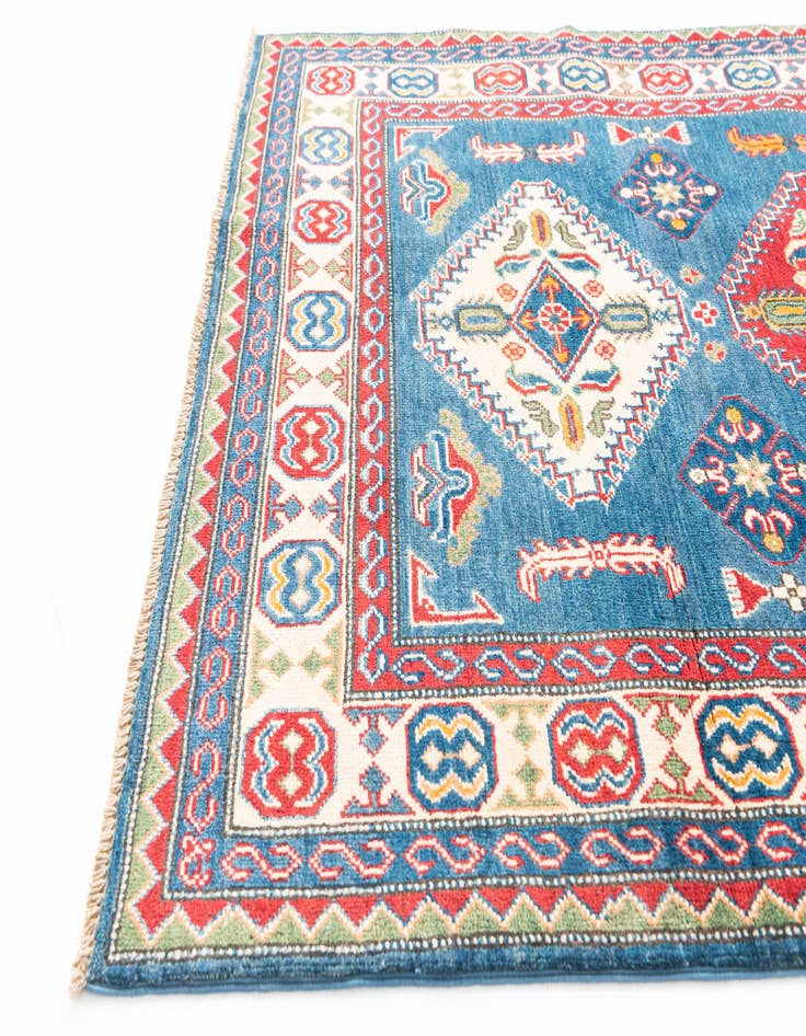 Detail image of  4' 1 x 6' 2  Hand Knotted Kazak Rug