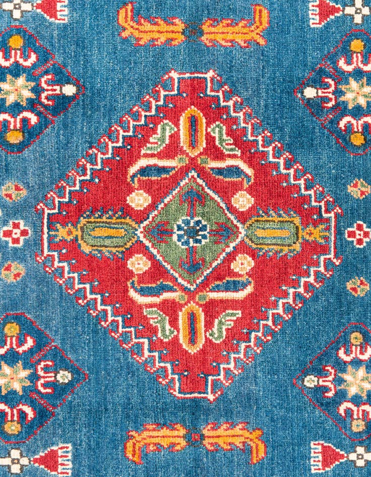 Detail image of  4' 1 x 6' 2  Hand Knotted Kazak Rug
