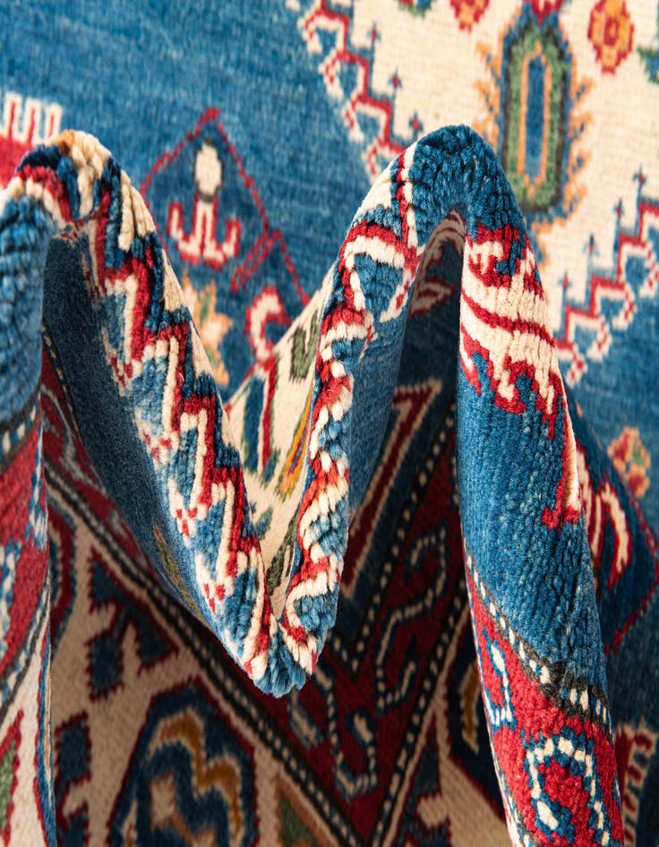 Detail image of  4' 1 x 6' 2  Hand Knotted Kazak Rug