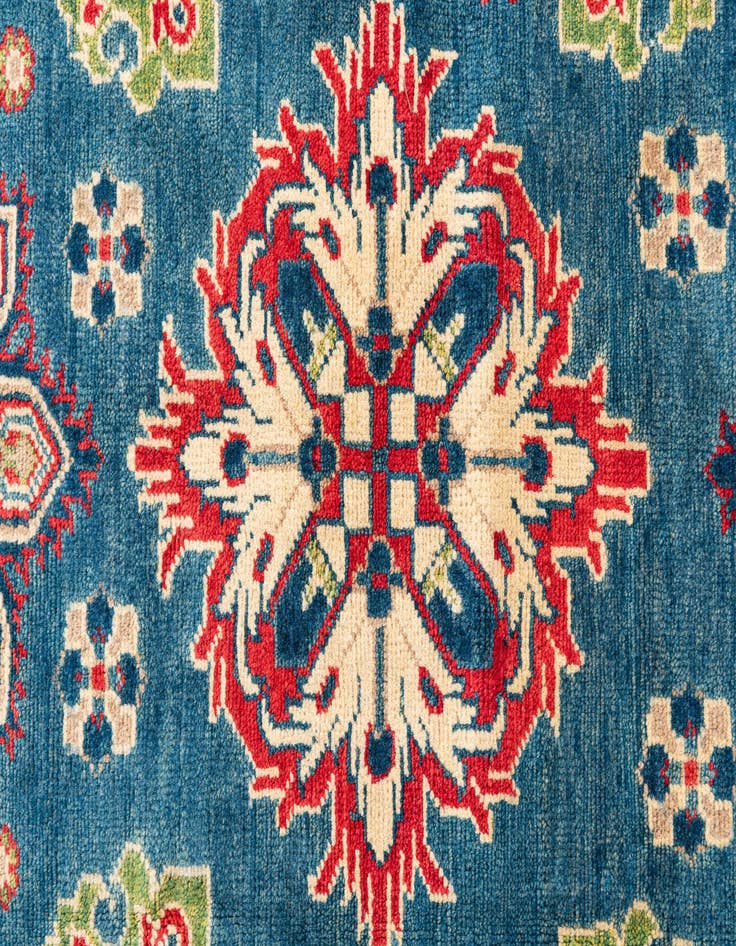 Detail image of  4' 1 x 6' 6  Hand Knotted Kazak Rug