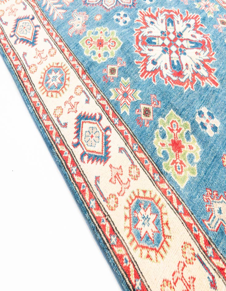 Detail image of  4' 1 x 6' 6  Hand Knotted Kazak Rug