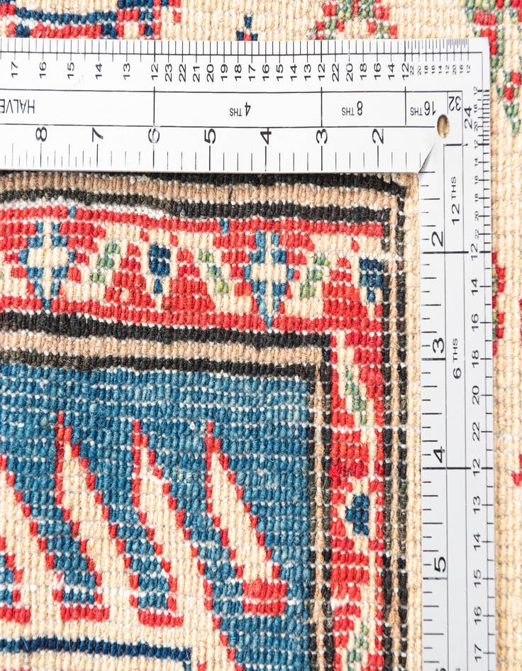 Detail image of  4' 1 x 6' 6  Hand Knotted Kazak Rug