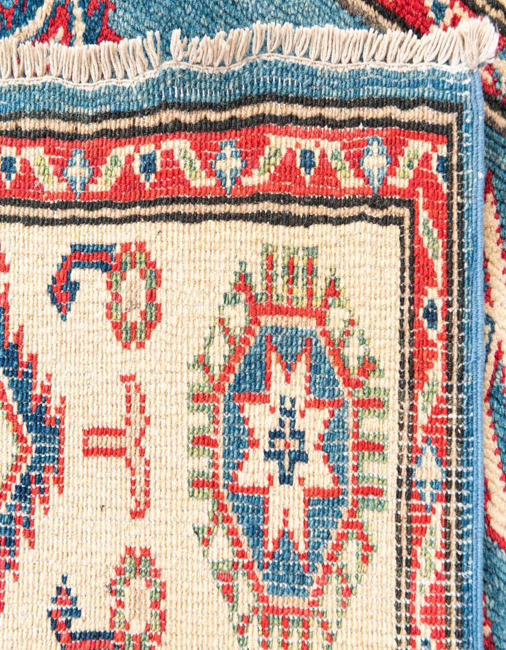 Detail image of  4' 1 x 6' 6  Hand Knotted Kazak Rug