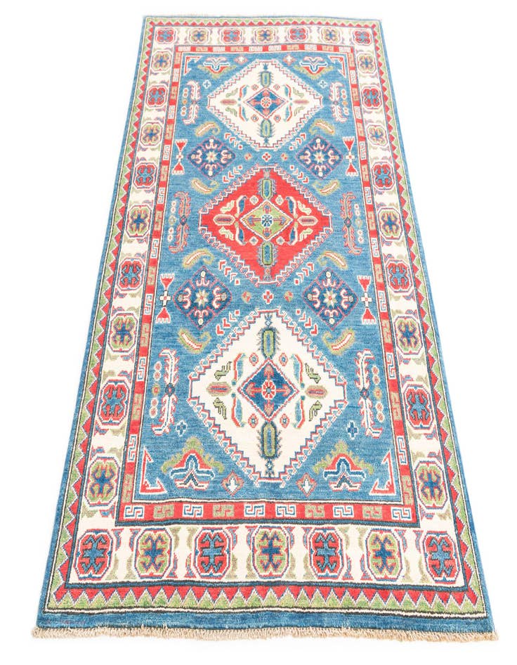 Detail image of  4' x 6' 1  Hand Knotted Kazak Rug