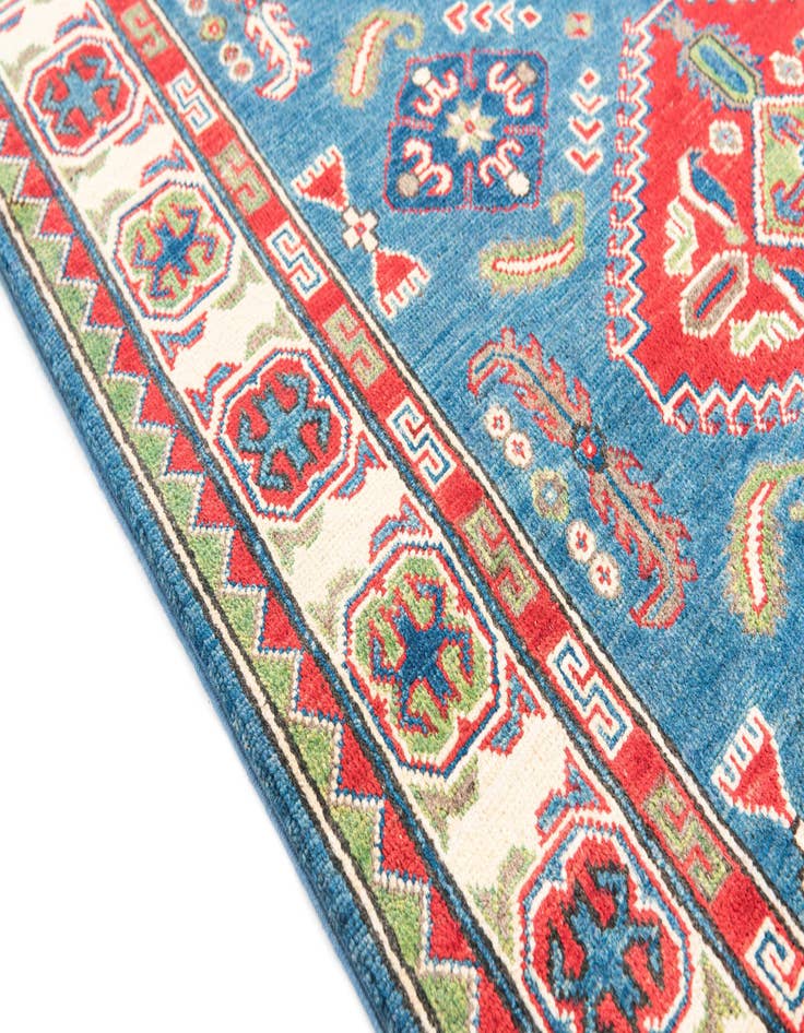 Detail image of  4' x 6' 1  Hand Knotted Kazak Rug