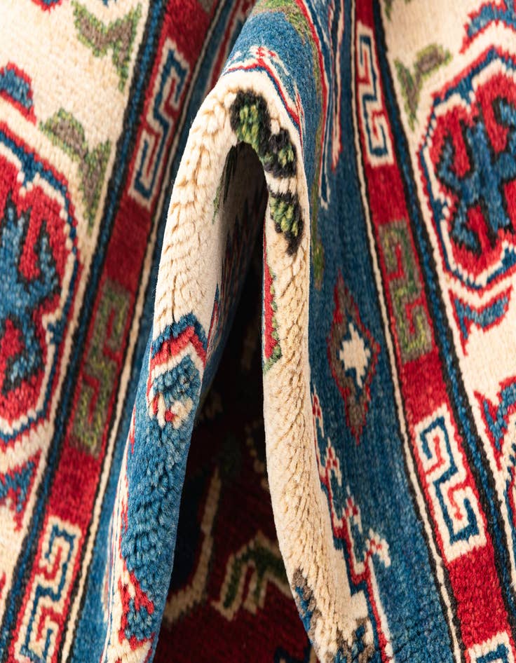 Detail image of  4' x 6' 1  Hand Knotted Kazak Rug