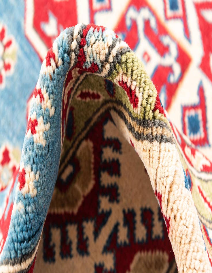 Detail image of  5' x 6' 10  Hand Knotted Kazak Rug