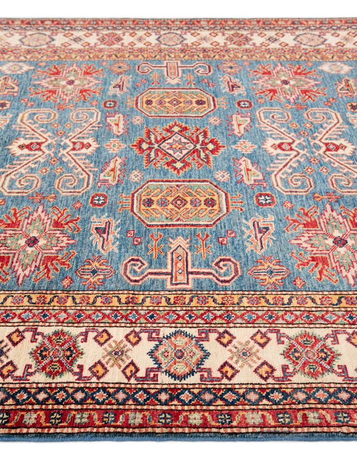 Detail image of  5' 4 x 8' 3  Hand Knotted Kazak Oriental Wool Rug