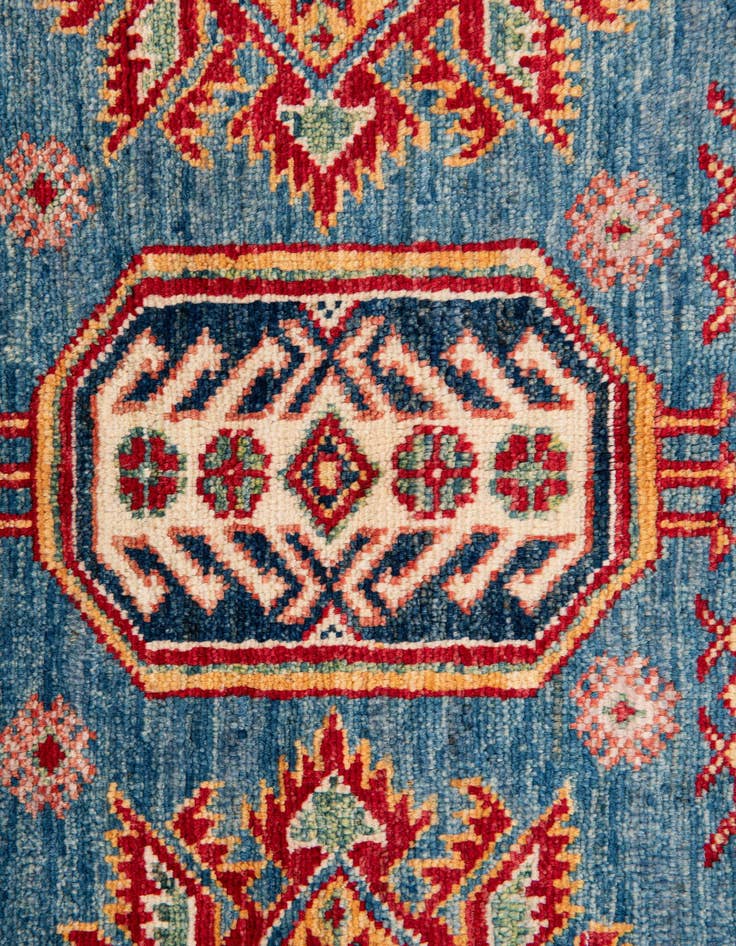 Detail image of  5' 4 x 8' 3  Hand Knotted Kazak Oriental Wool Rug