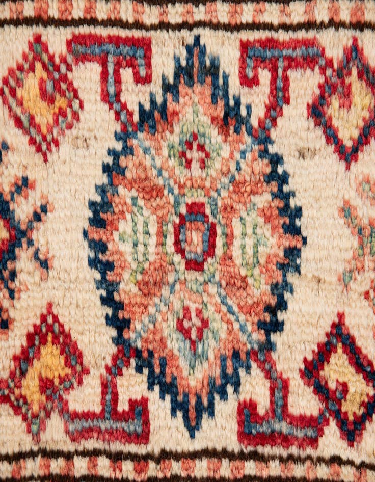Detail image of  5' 4 x 8' 3  Hand Knotted Kazak Oriental Wool Rug