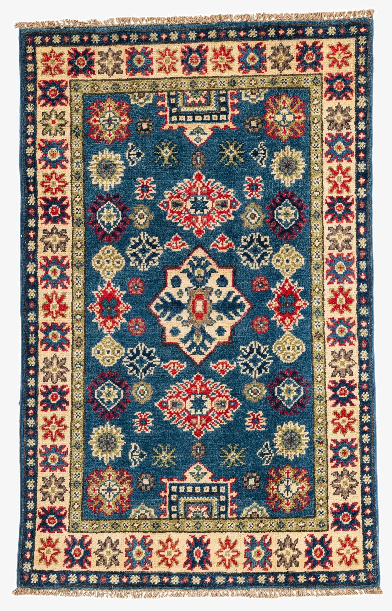  2' 7 x 4' 2  Hand Knotted Kazak Rug
