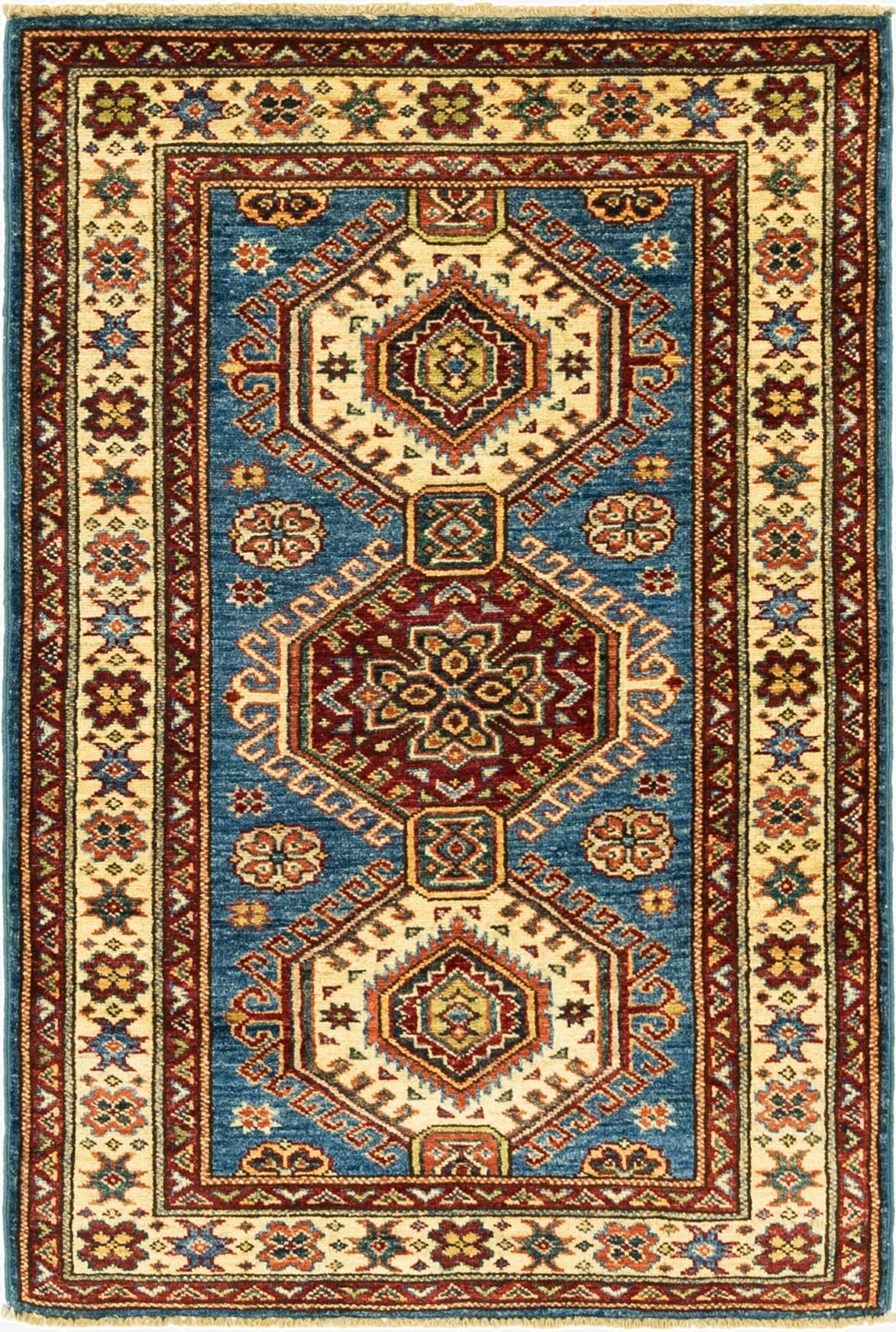  2' 8 x 4' 2  Hand Knotted Kazak Oriental Rug