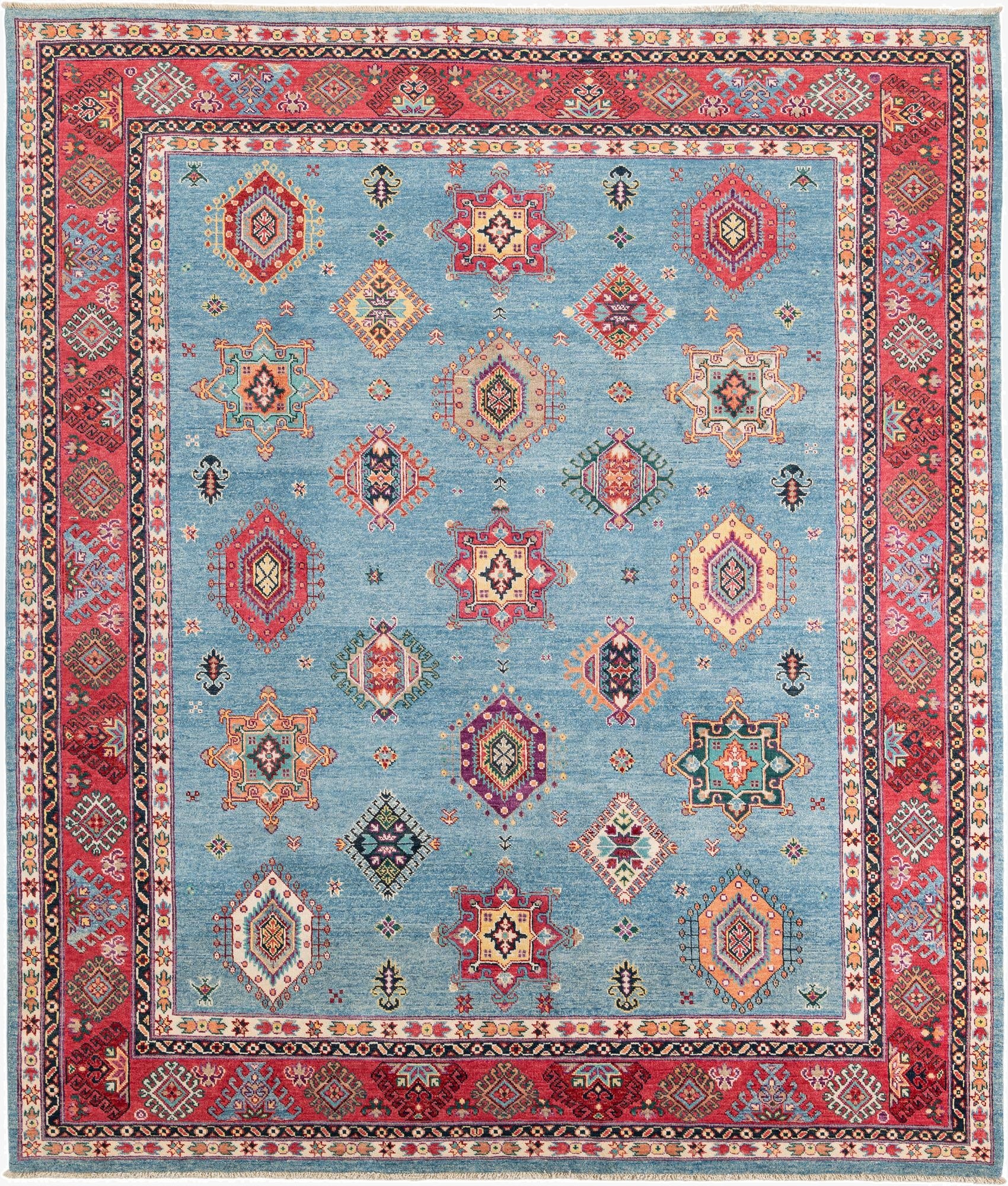  8' 2 x 9' 6  Hand Knotted Kazak Rug