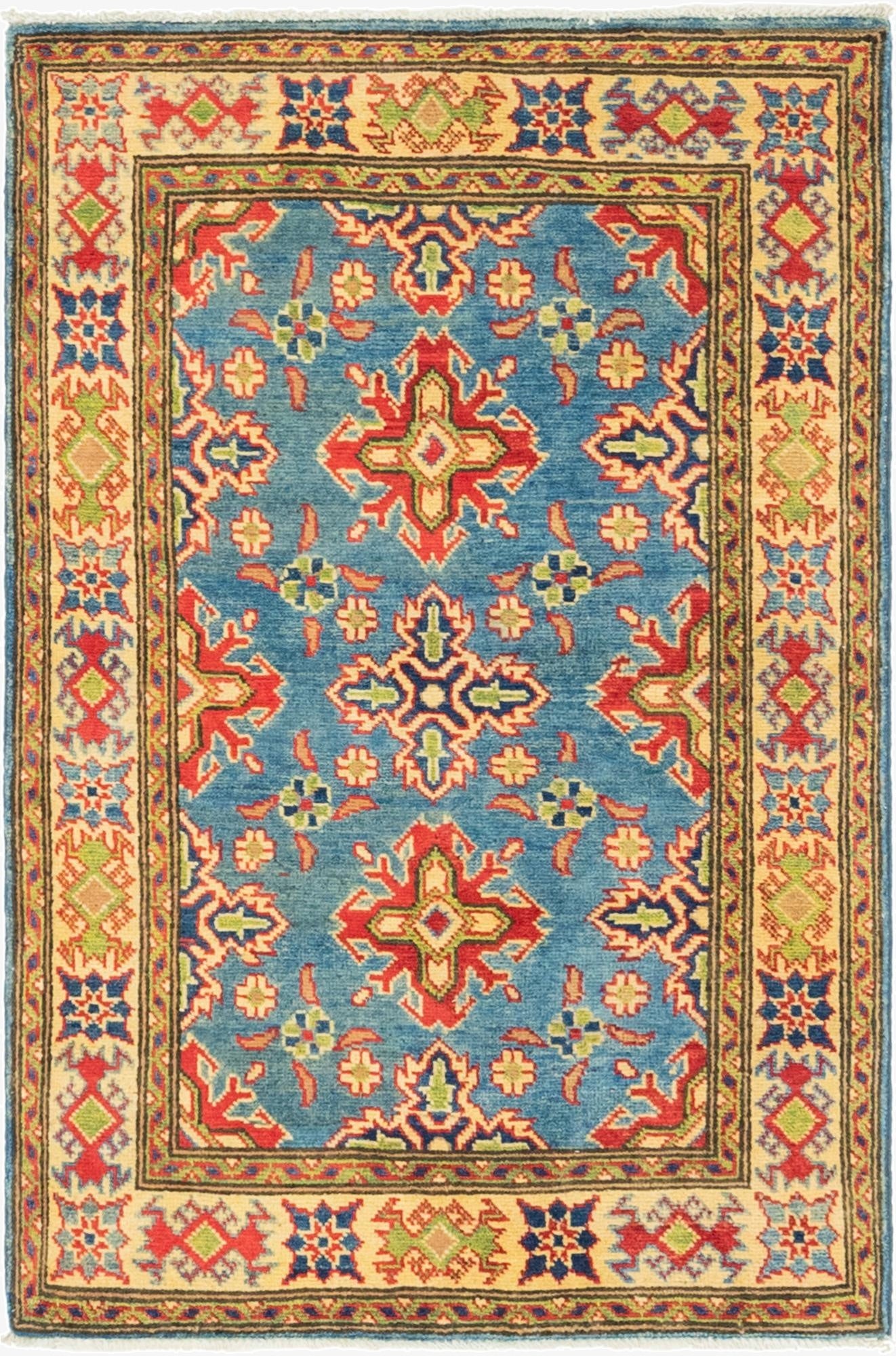  2' 9 x 4' 1  Hand Knotted Kazak Rug