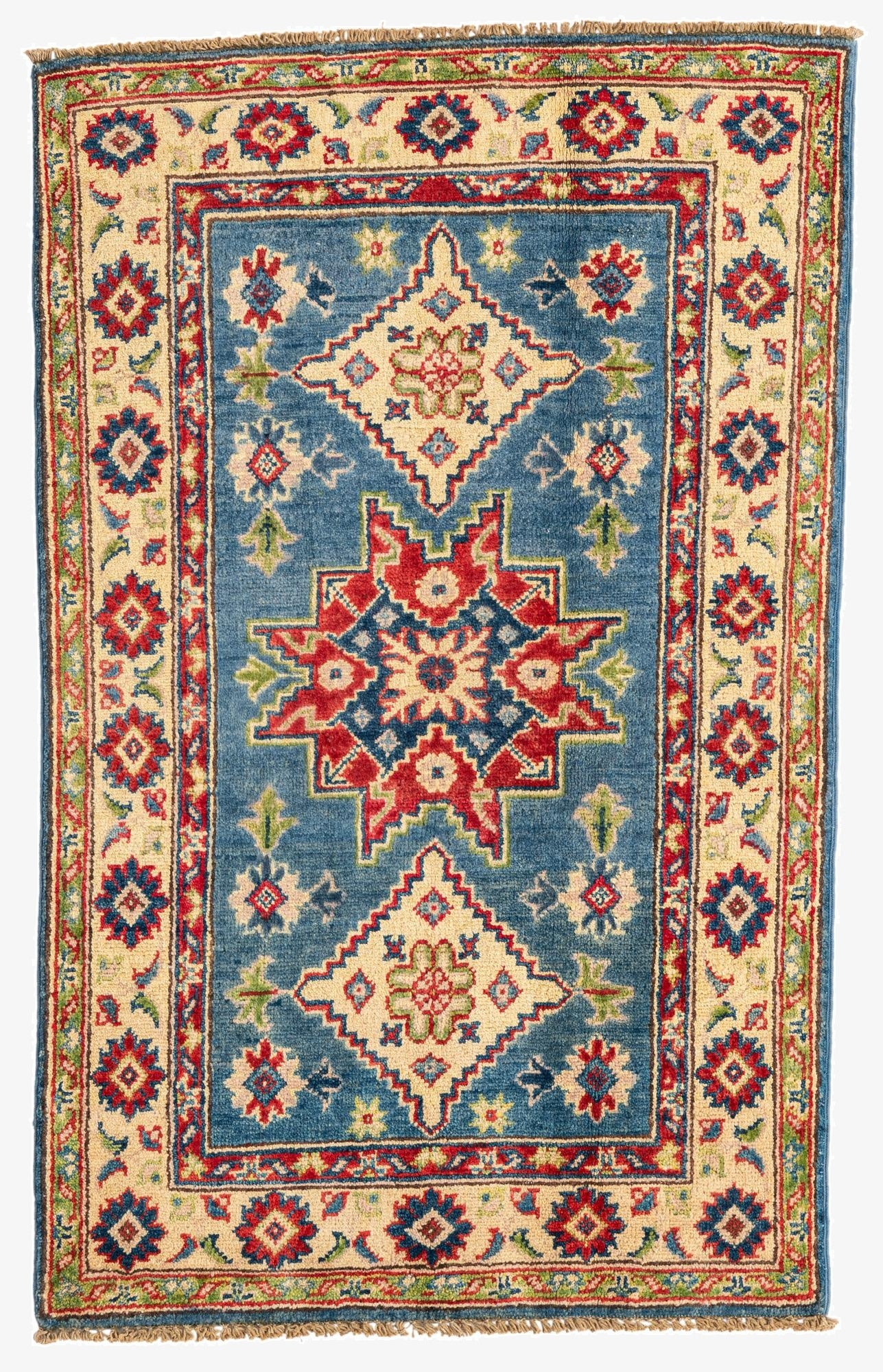  2' 7 x 4'  Hand Knotted Kazak Rug