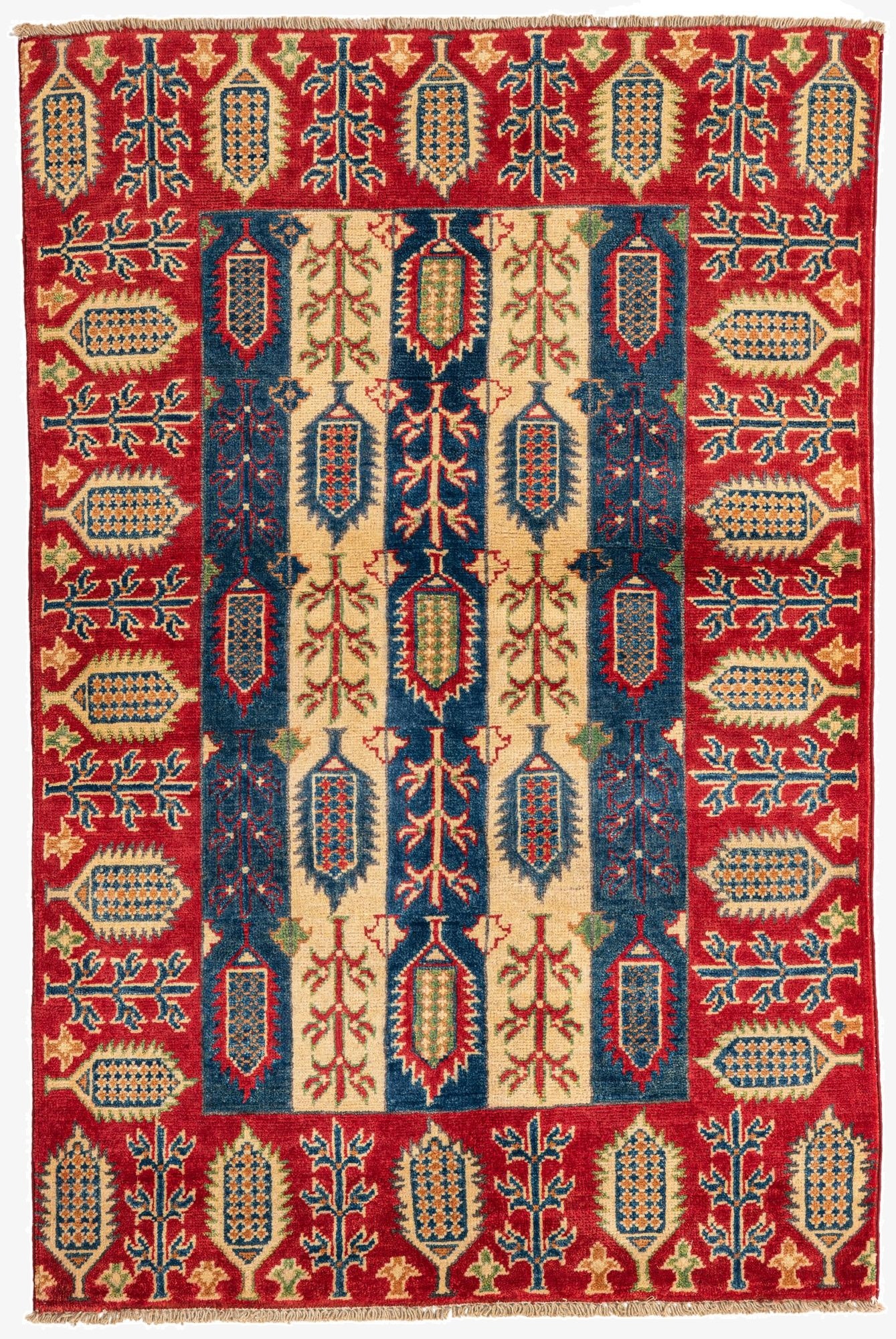  3' 3 x 5'  Hand Knotted Kazak Rug
