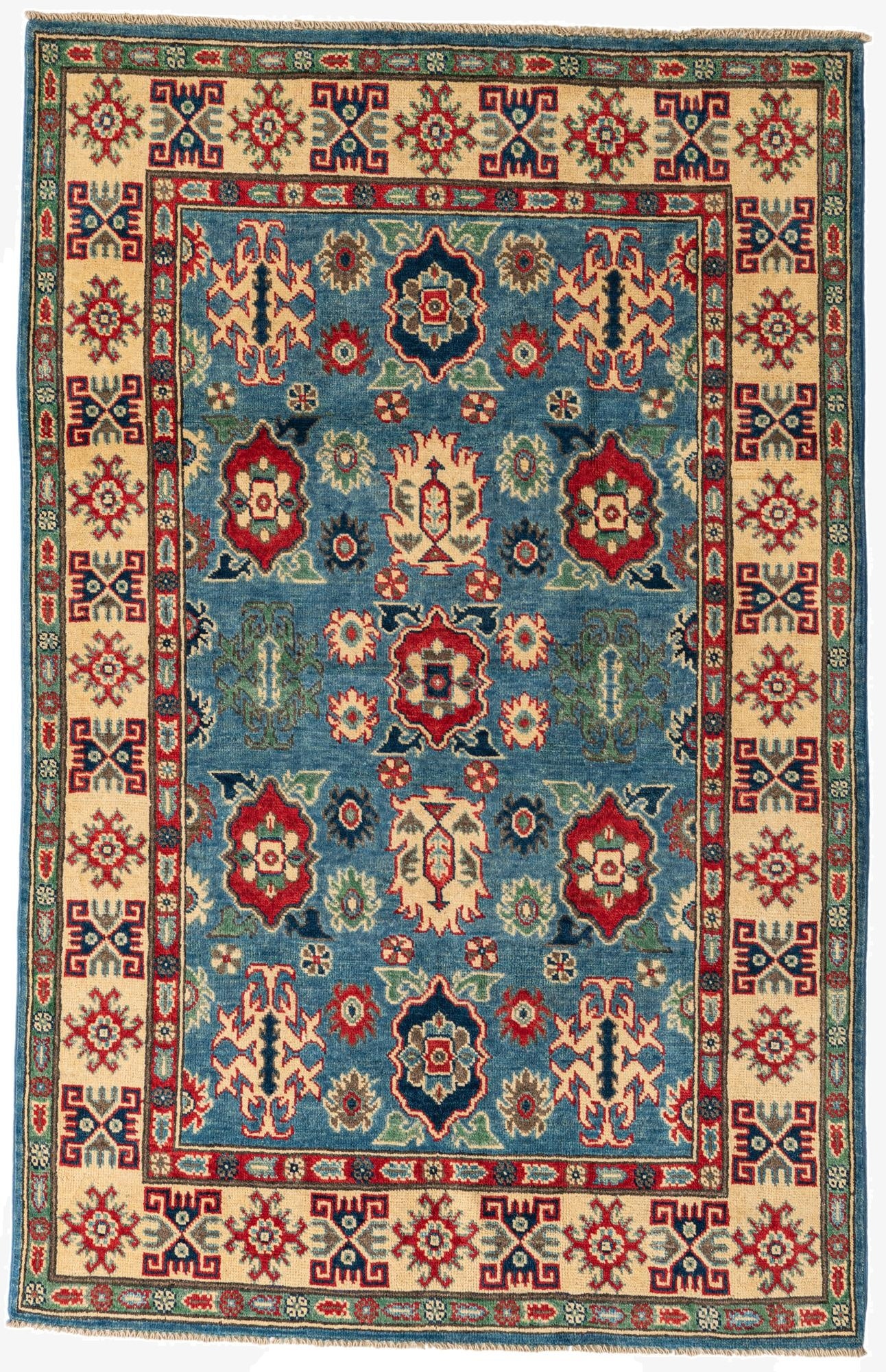  3' 10 x 6'  Hand Knotted Kazak Rug