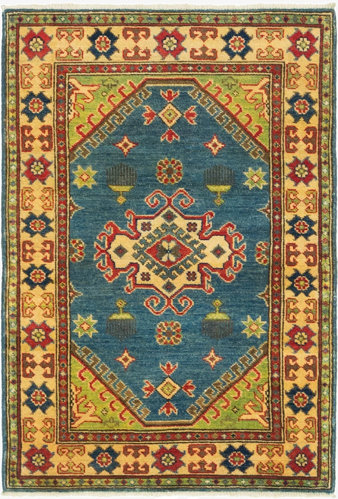  2' 8 x 4'  Hand Knotted Kazak Rug