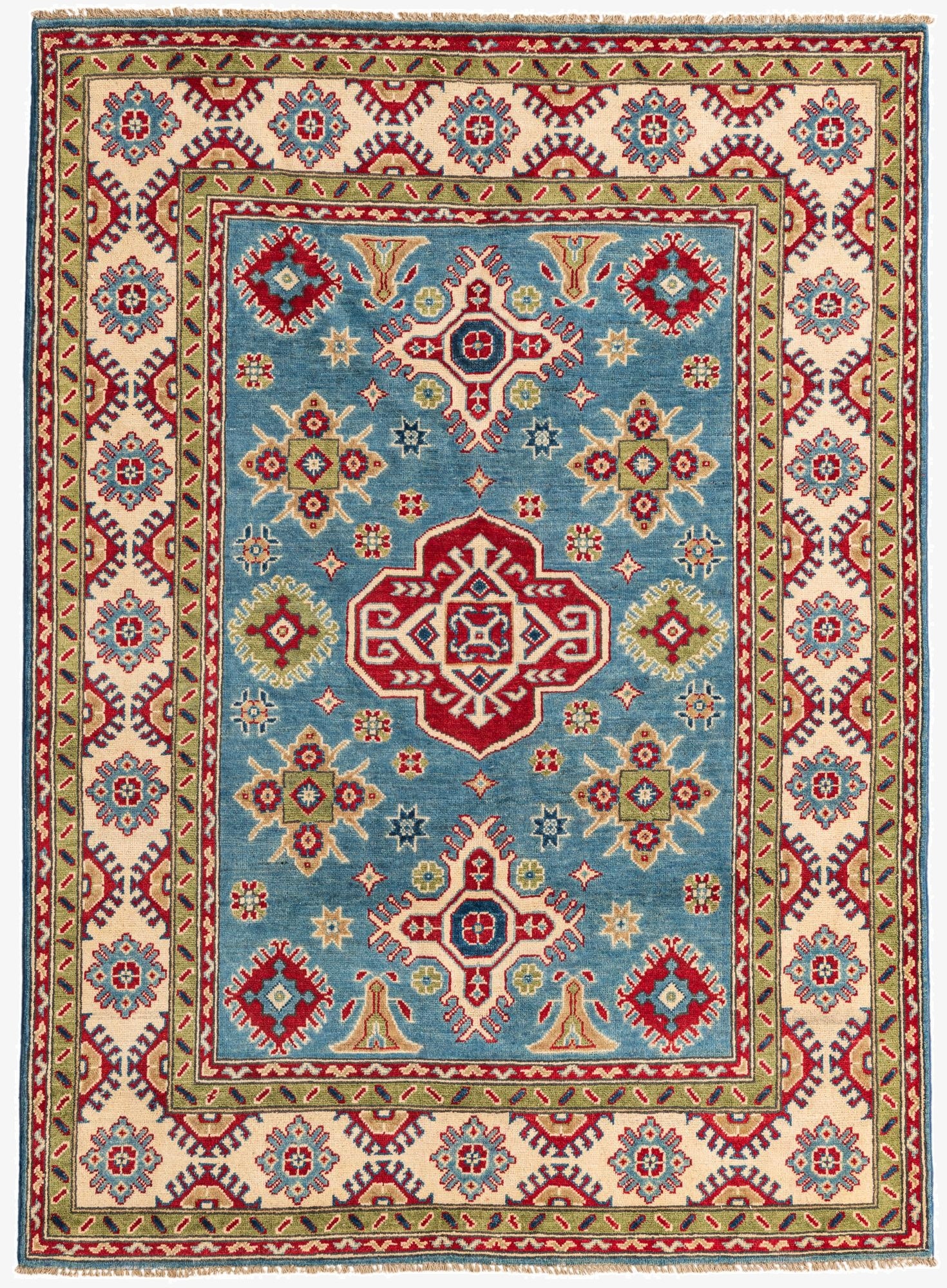  5' x 6' 10  Hand Knotted Kazak Rug