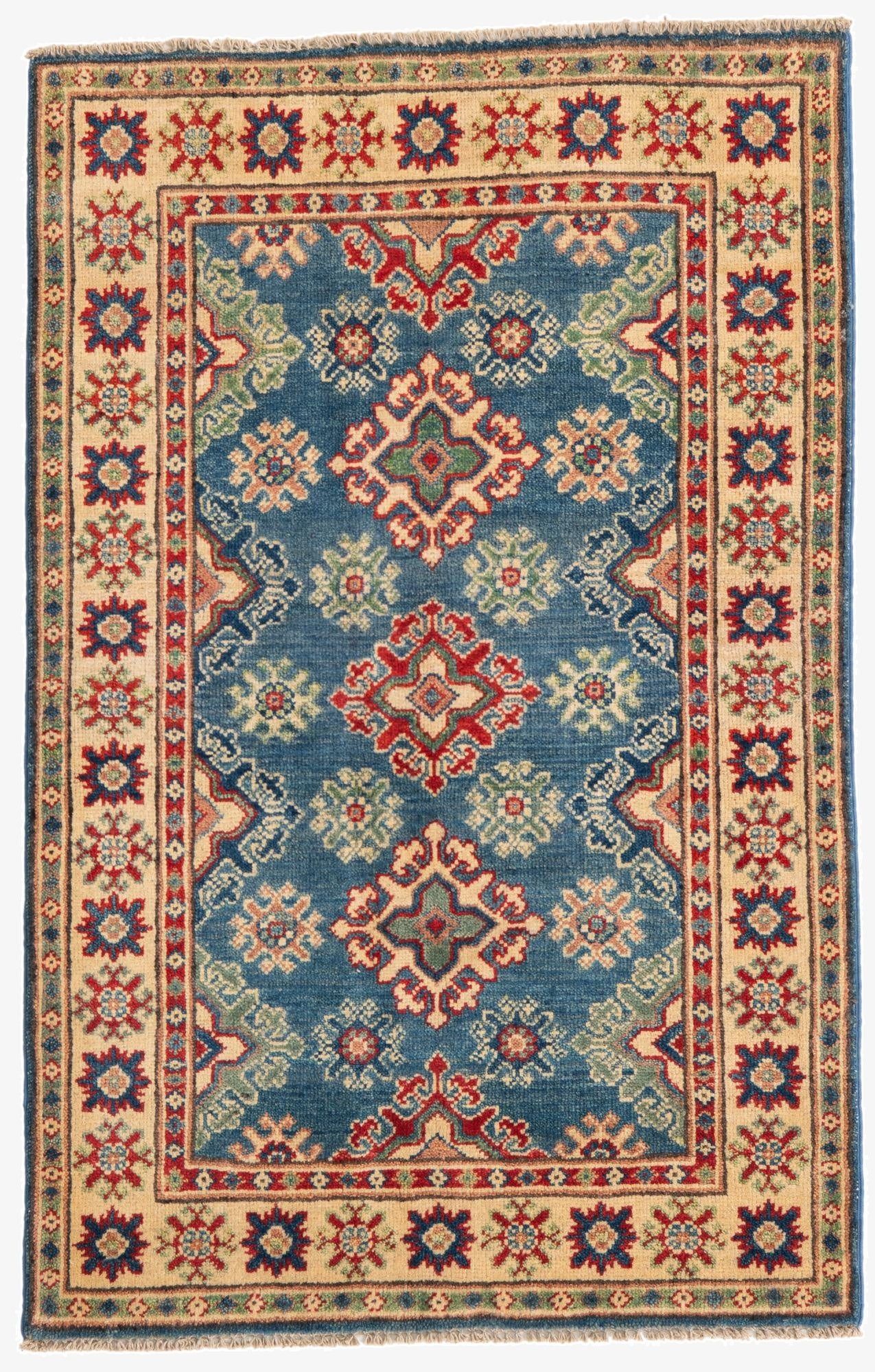  2' 9 x 4' 4  Hand Knotted Kazak Rug