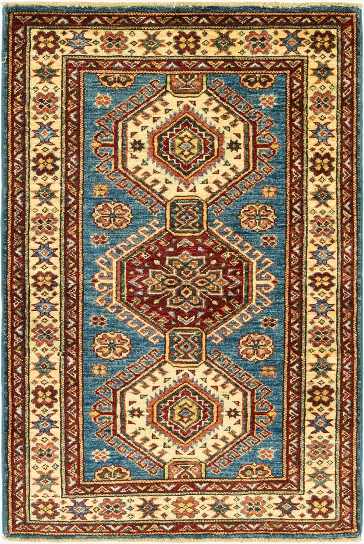  2' 8 x 4' 2  Hand Knotted Kazak Oriental Rug