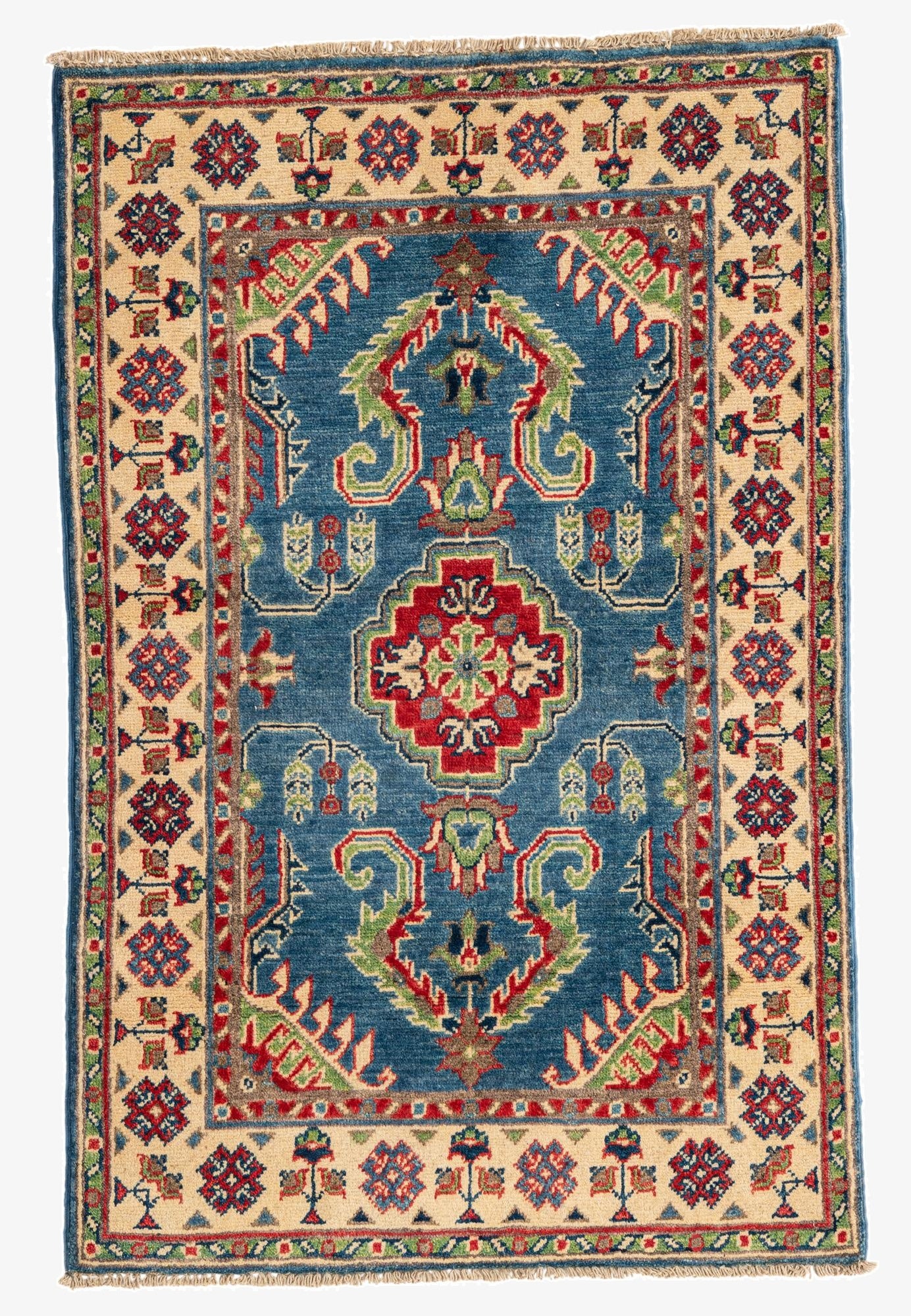  2' 8 x 4' 2  Hand Knotted Kazak Rug