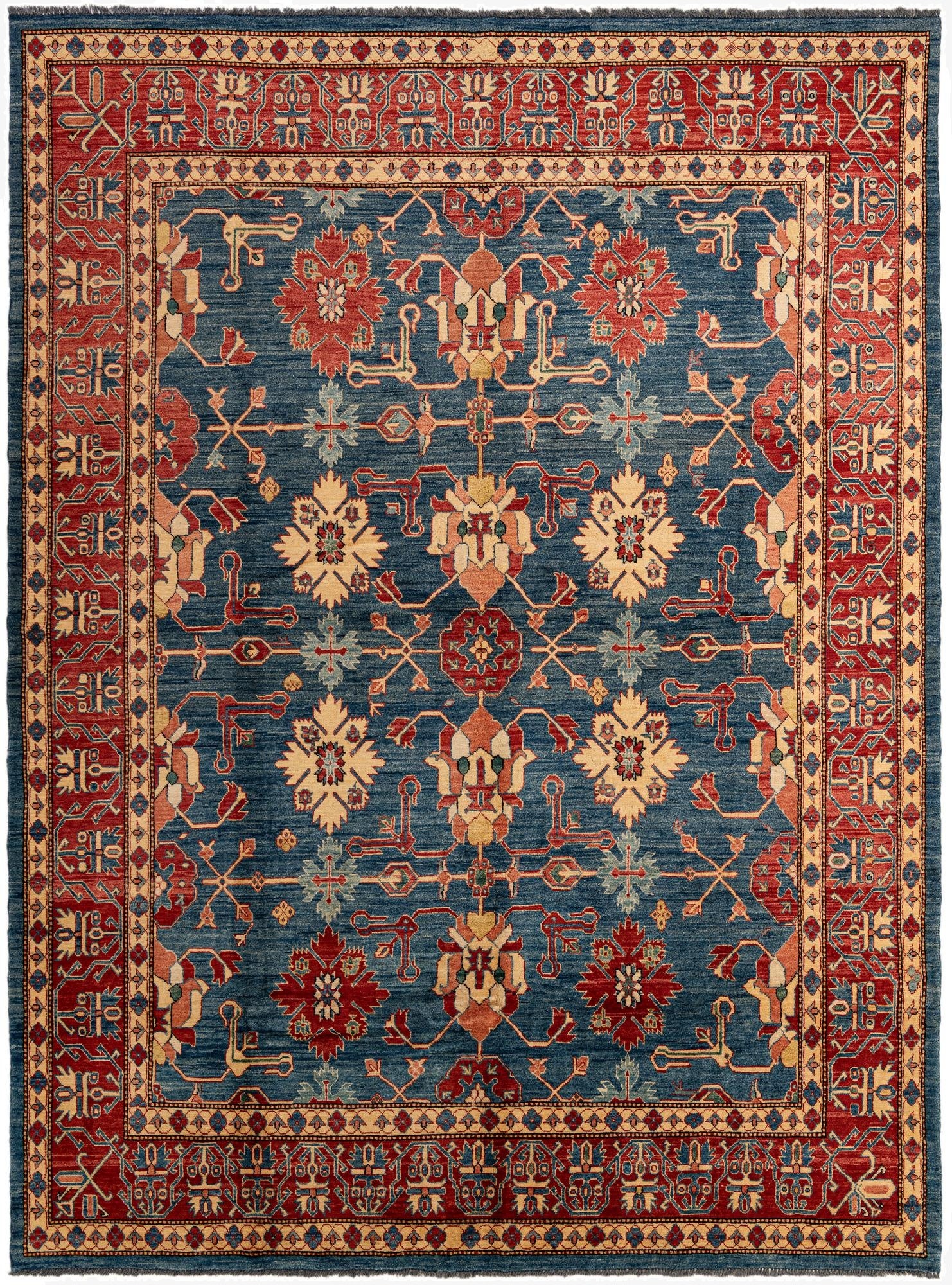  9' x 12' 1  Hand Knotted Kazak Wool Rug