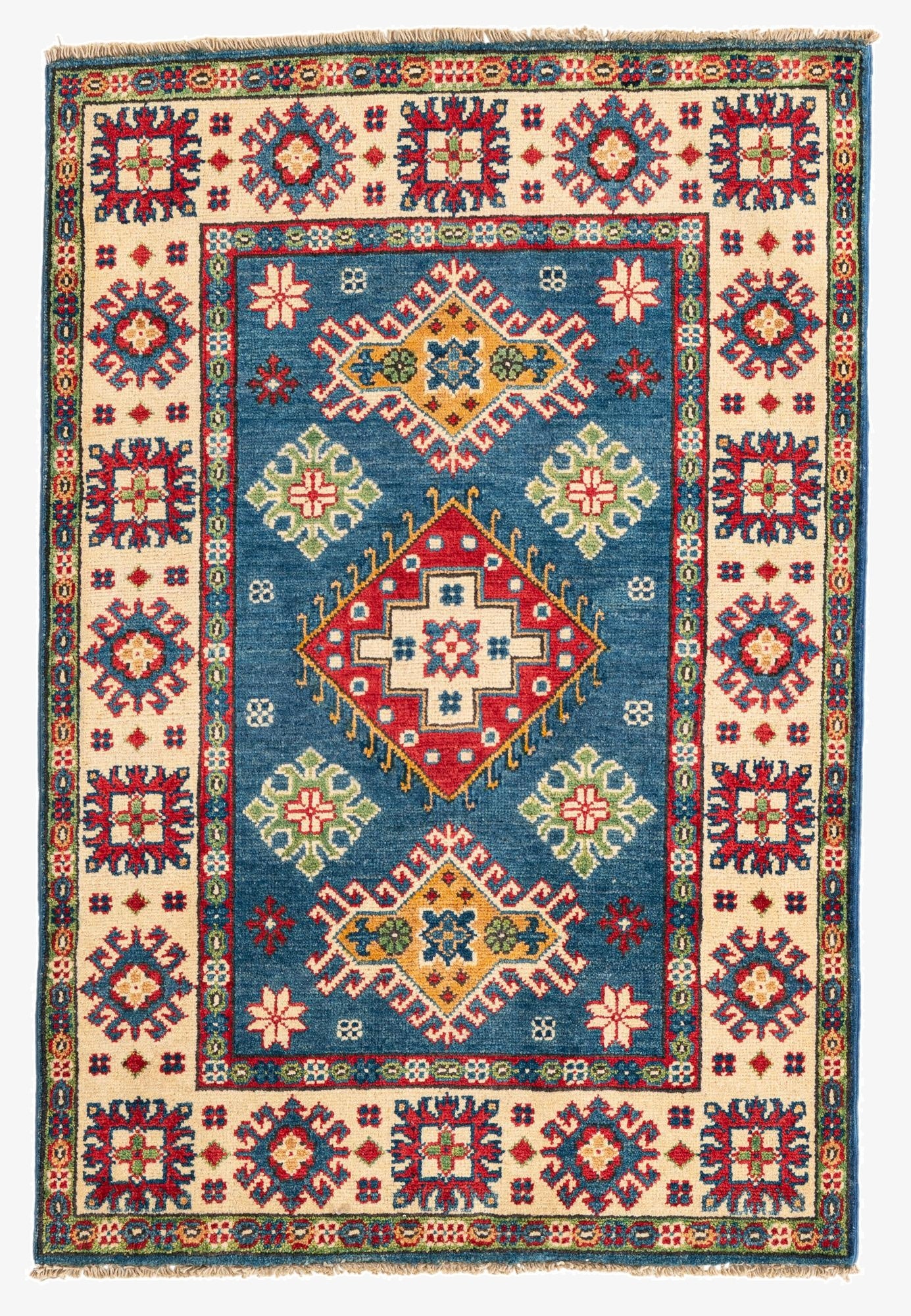  2' 10 x 4' 3  Hand Knotted Kazak Rug