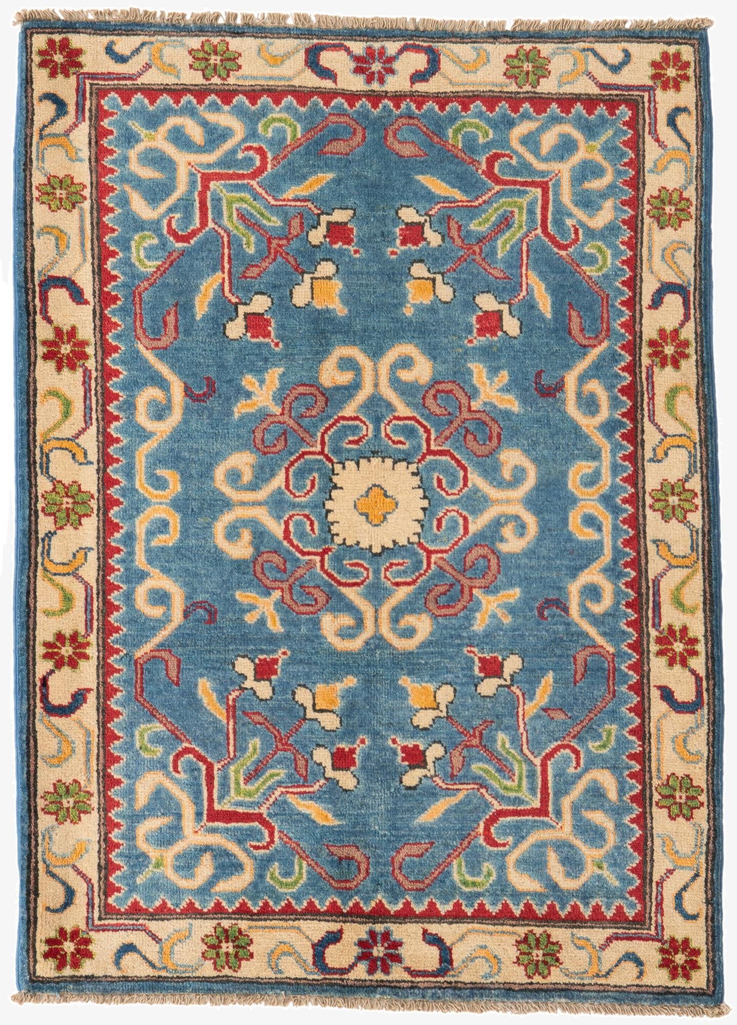  2' 10 x 4'  Hand Knotted Kazak Rug