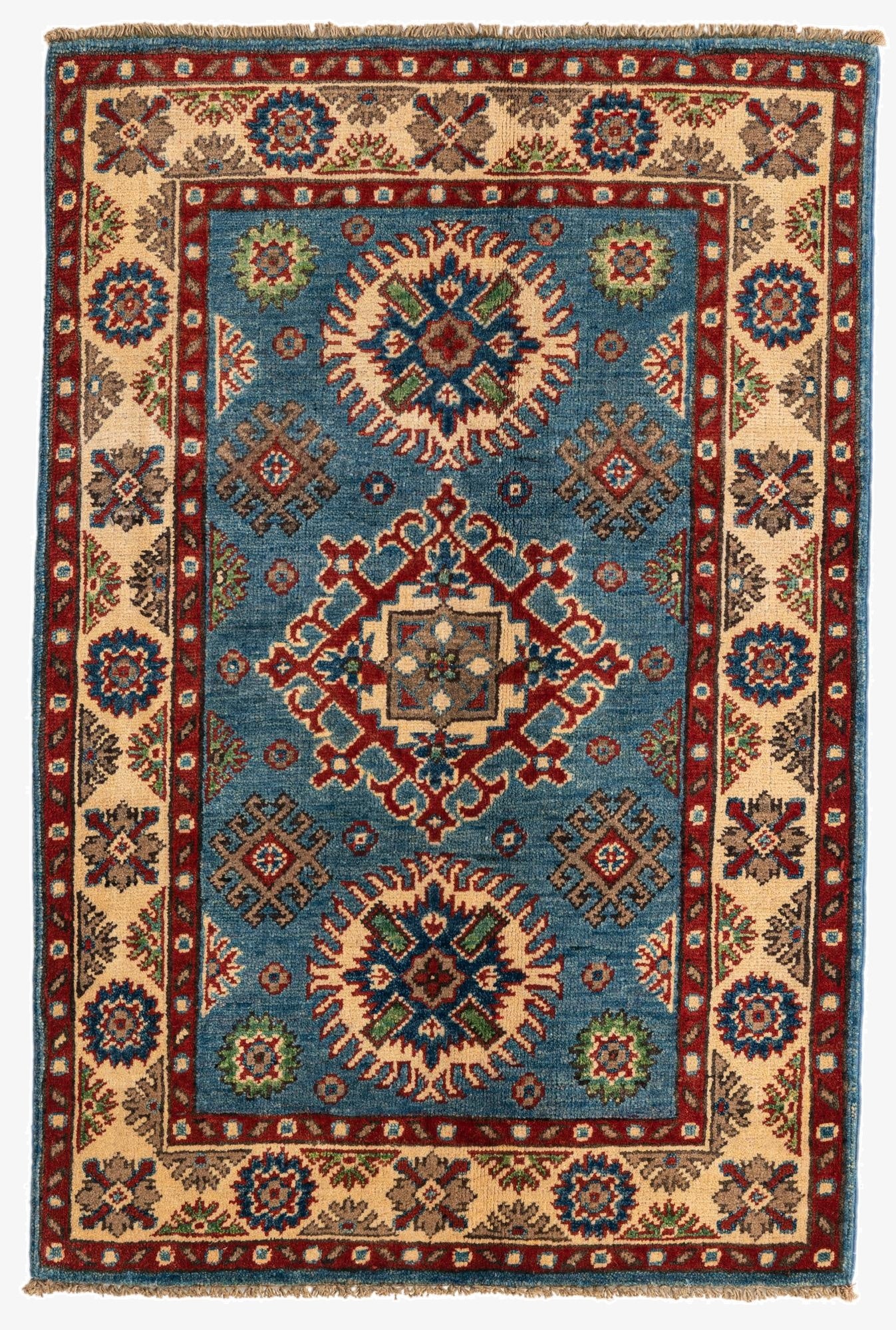  2' 8 x 4' 1  Hand Knotted Kazak Rug