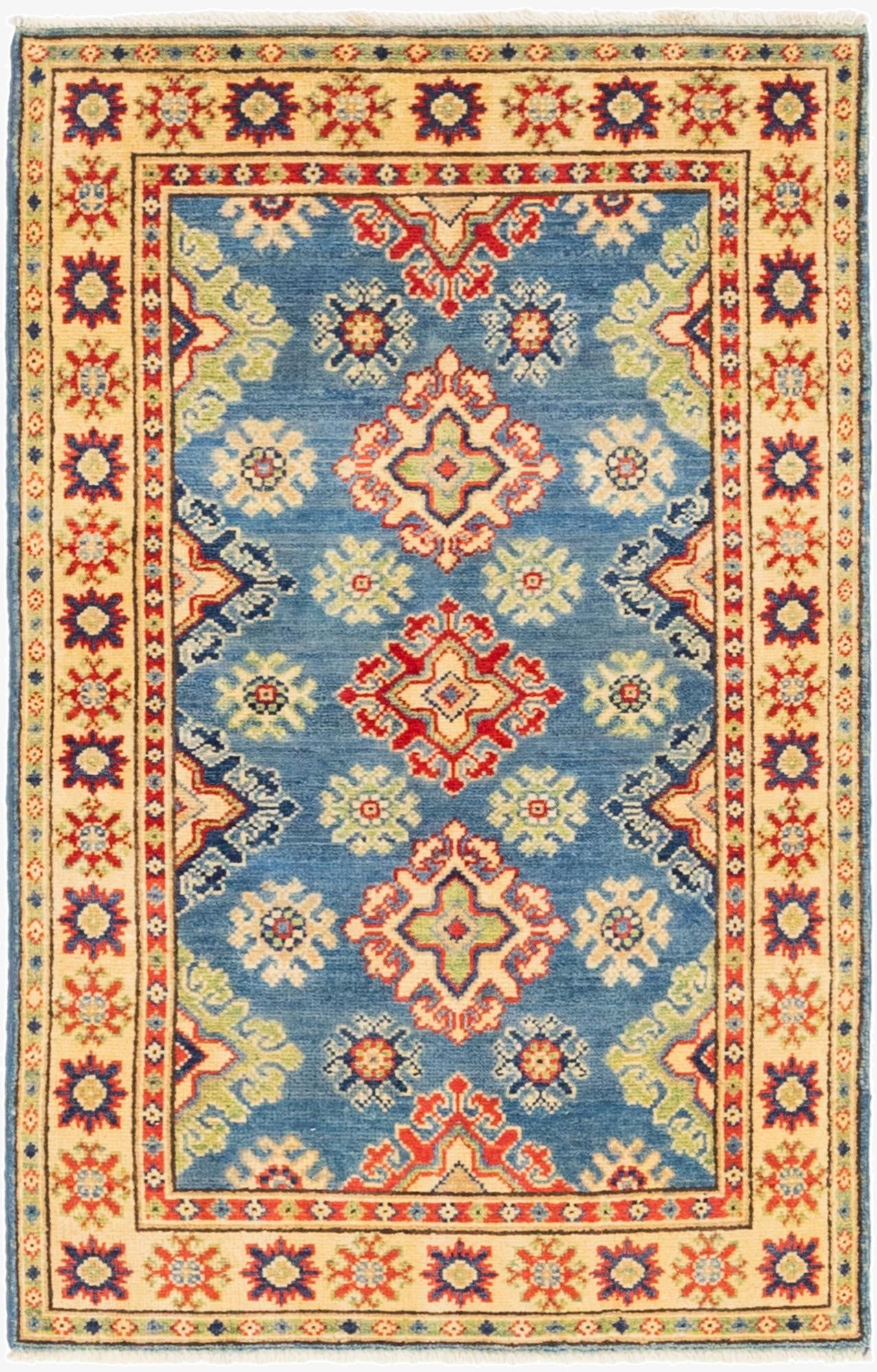  2' 7 x 4' 1  Hand Knotted Kazak Rug