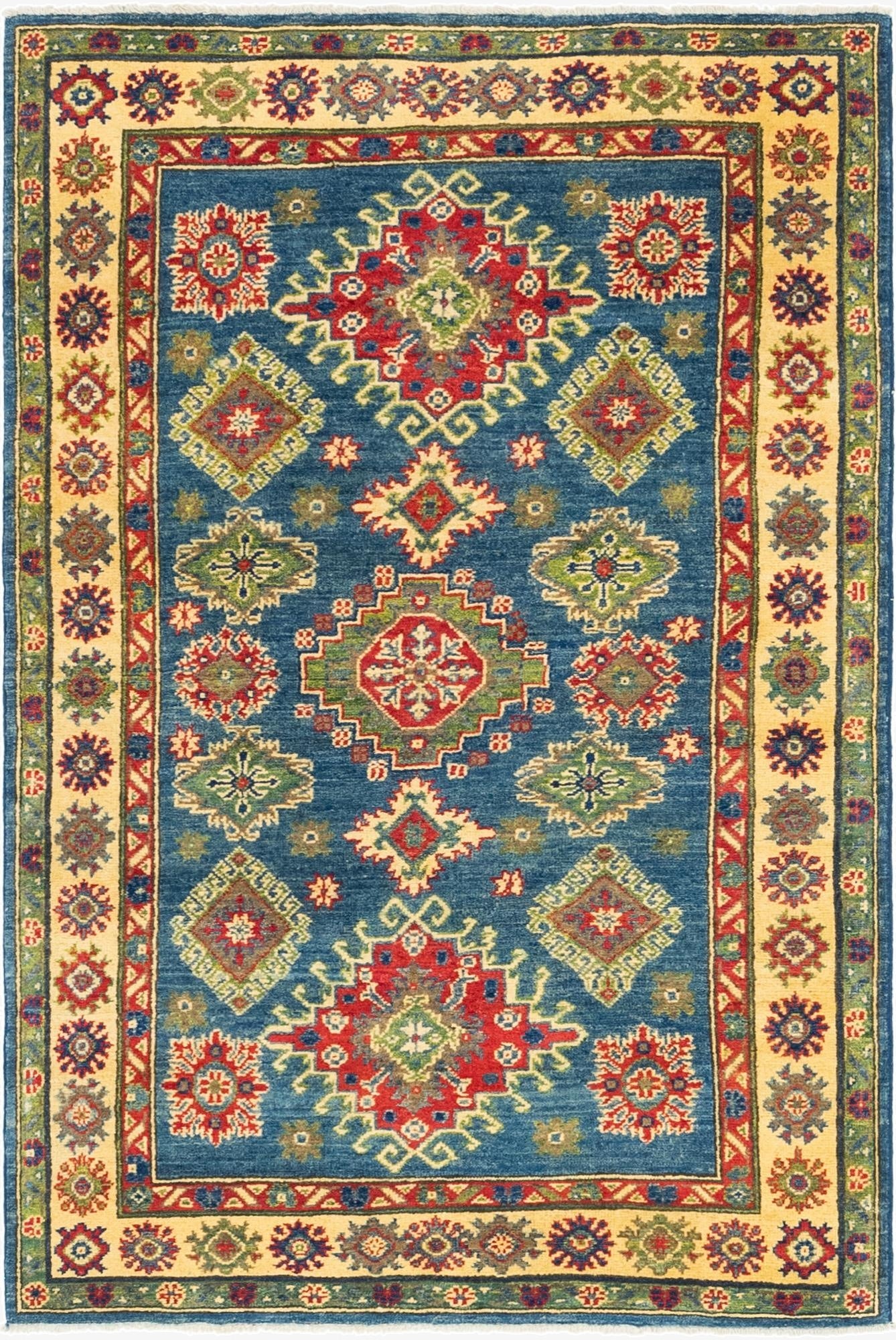  3' 10 x 6'  Hand Knotted Kazak Rug