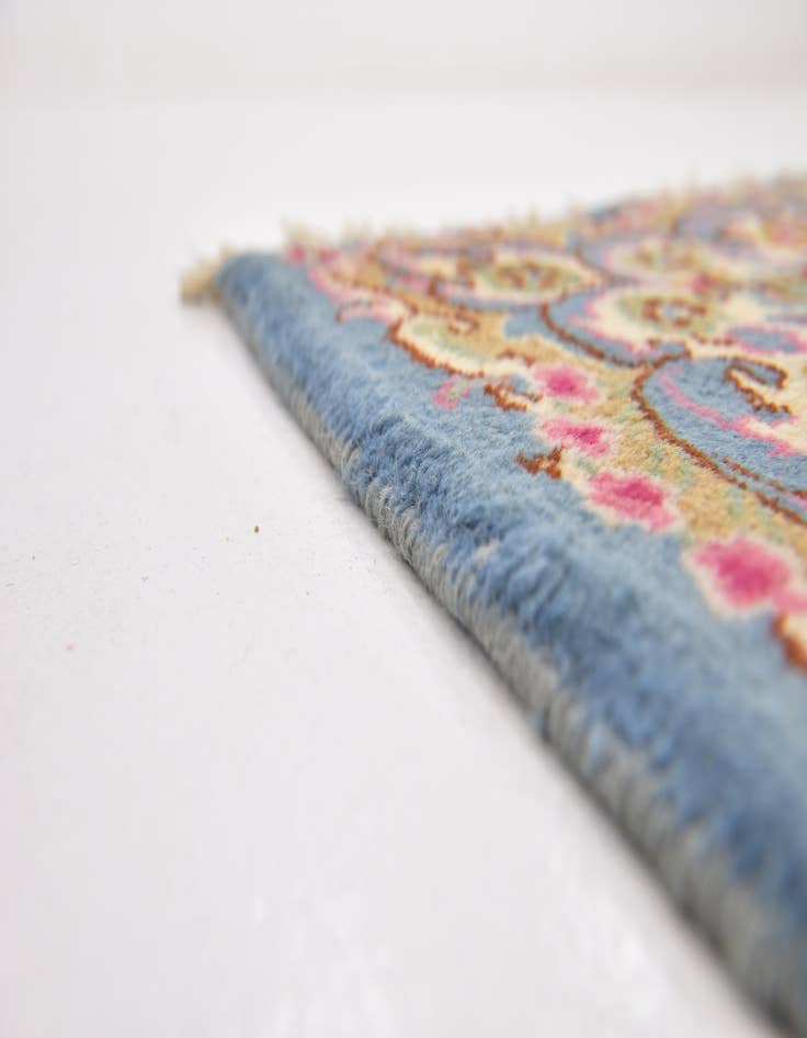 Detail image of  4' 6 x 6'  Hand Knotted Kerman Persian Wool Rug