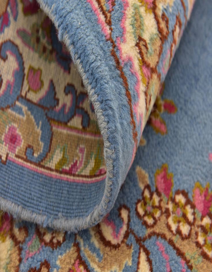 Detail image of  4' 6 x 6'  Hand Knotted Kerman Persian Wool Rug