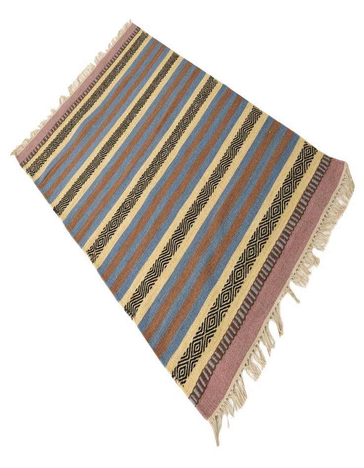 Detail image of  3' x 5' 2  Hand Woven Kilim Dhurrie Wool Rug