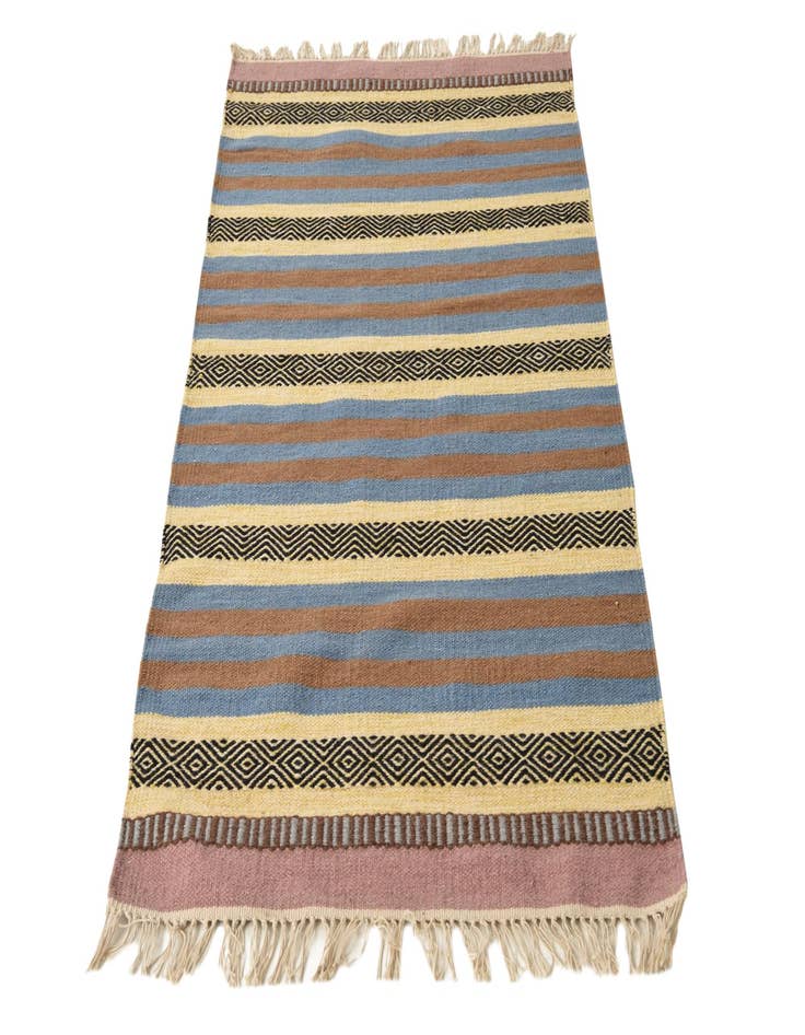 Detail image of  3' x 5' 2  Hand Woven Kilim Dhurrie Wool Rug