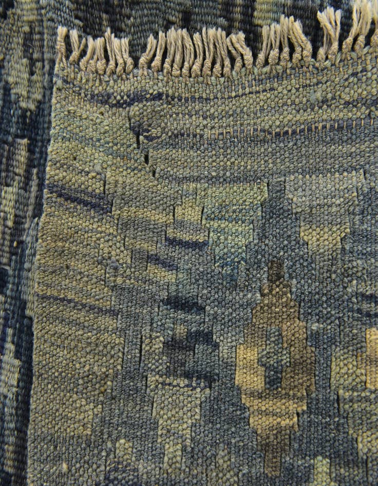 Detail image of  6' 8 x 8' 3  Hand Woven Kilim Maymana Wool Rug